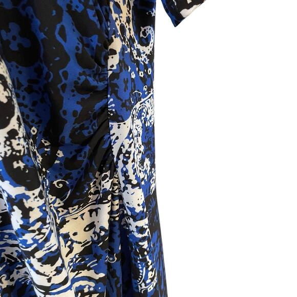 Avenue Plus‎ Size 22/24 Coblat Blue, Black and White Print Dress – Flirty & Chic - Picture 3 of 7